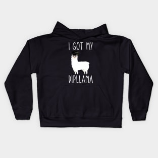 I Got My Dipllama Graduation Kids Hoodie